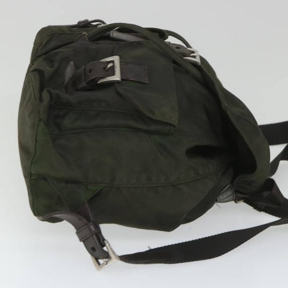 PRADA Backpack Nylon Khaki Auth 57050 - Picture 3 of 16